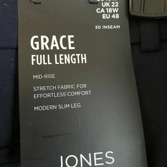 Jones New York Navy Grace pants sz 18W - Picture 3 of 5